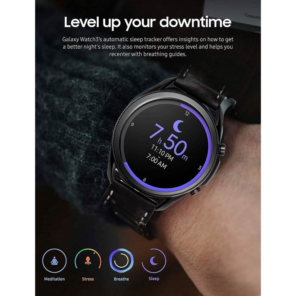 Samsung - Galaxy Watch3 Smartwatch 45mm Stainless LTE - Mystic Black