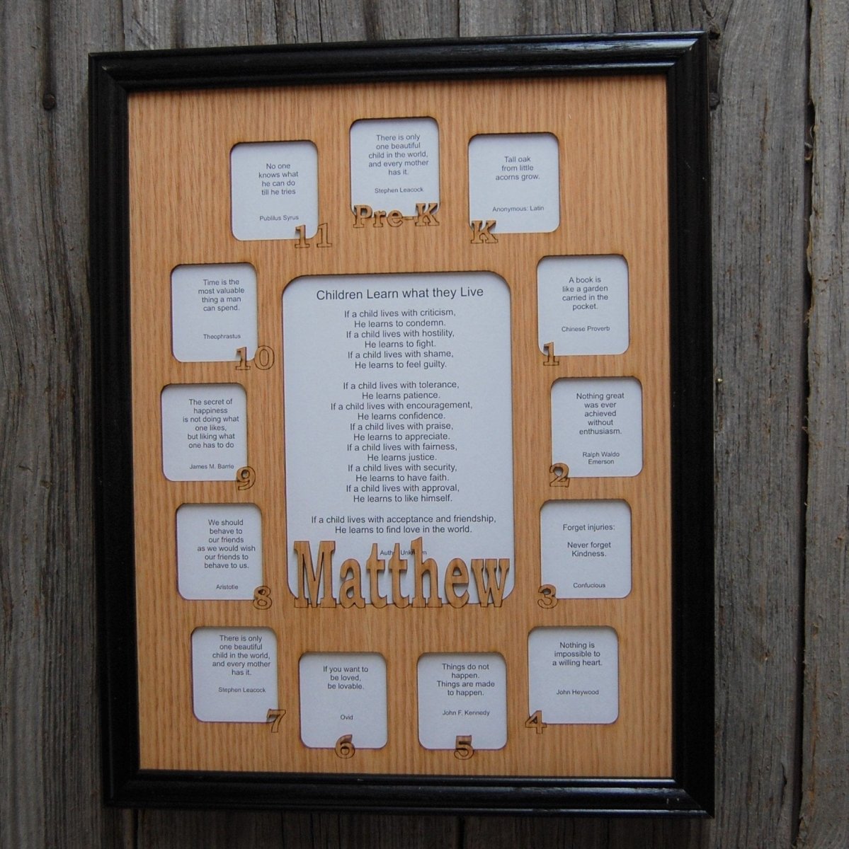 School Years Picture Frame 11"x14"