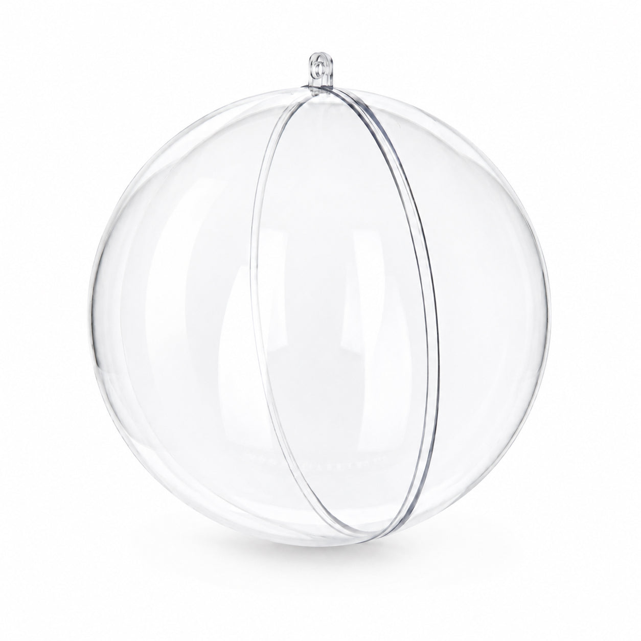 Set of 3 Clear Plastic Ball Ornaments 3.9 Inches