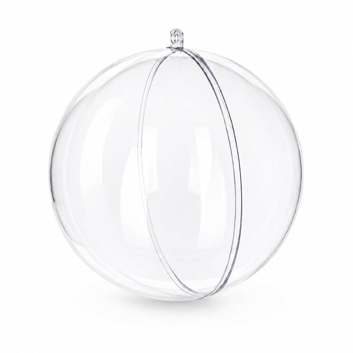 Set of 3 Clear Plastic Ball Ornaments 4.7 Inches