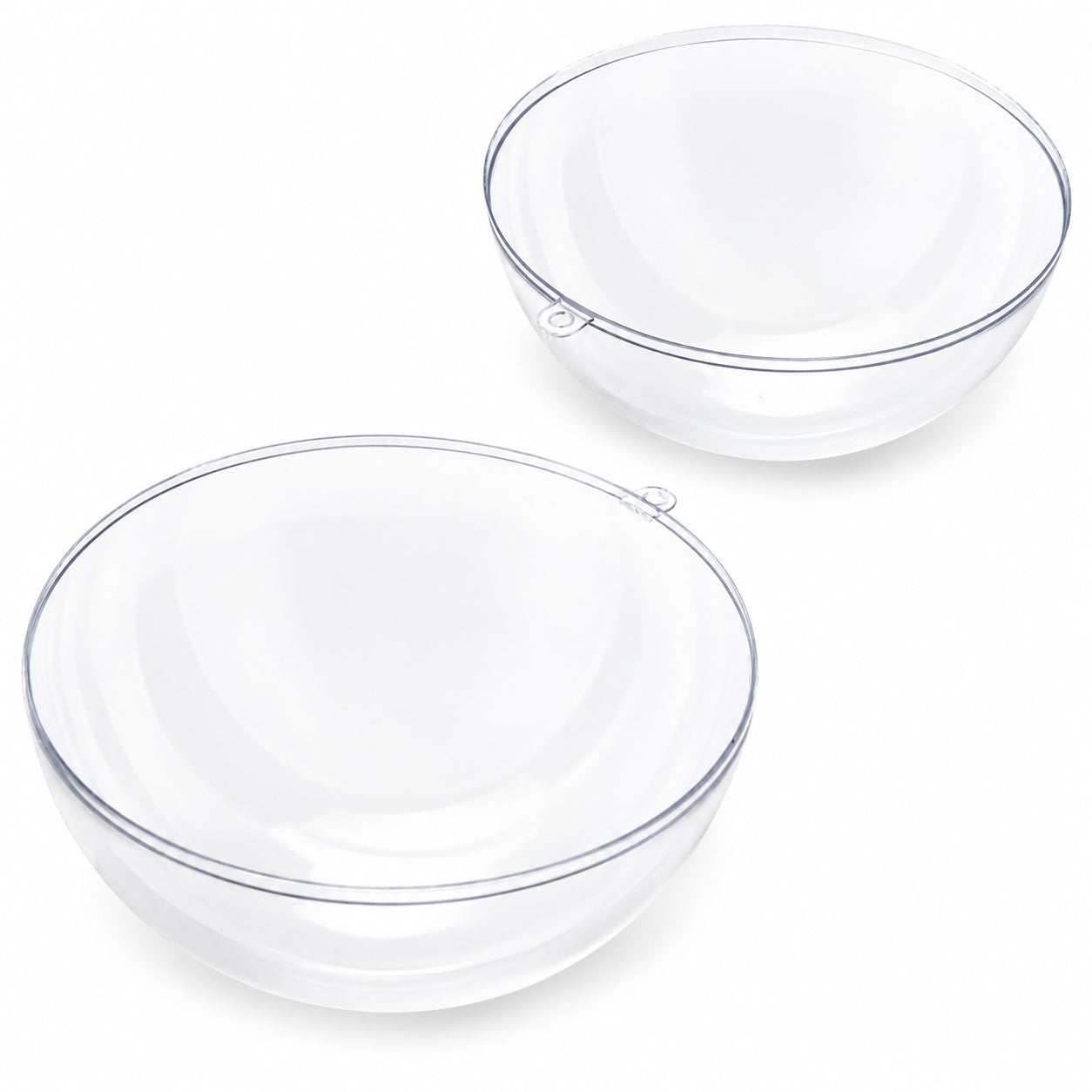 Set of 3 Clear Plastic Ball Ornaments 2.7 Inches (69 mm)