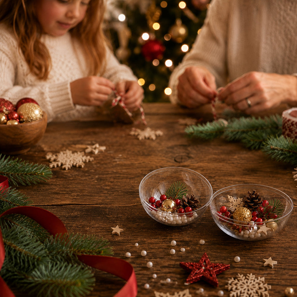 Set of 3 Clear Plastic Ball Ornaments 4.7 Inches