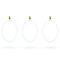 Set of 3 Clear Plastic Egg Ornaments 3.4 Inches (86 mm)