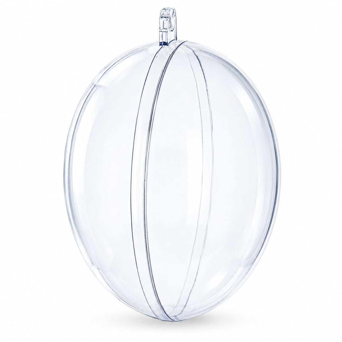 Set of 3 Clear Plastic Egg Ornaments 4.35 Inches (100 mm)