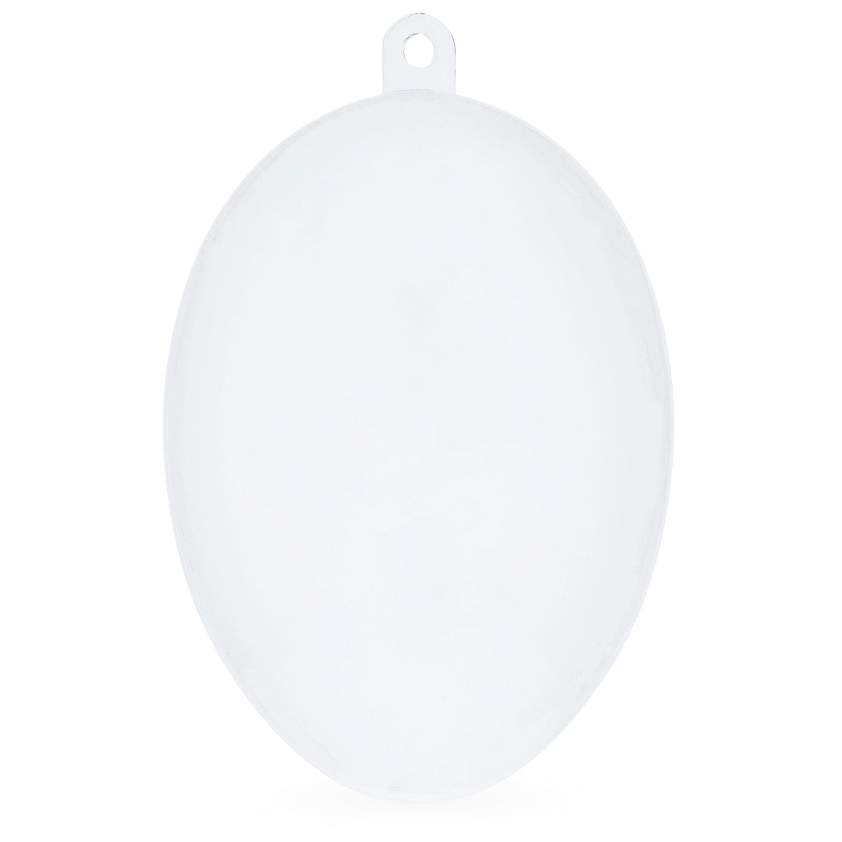 Set of 6 Clear Plastic Egg Ornaments 2.7 Inches