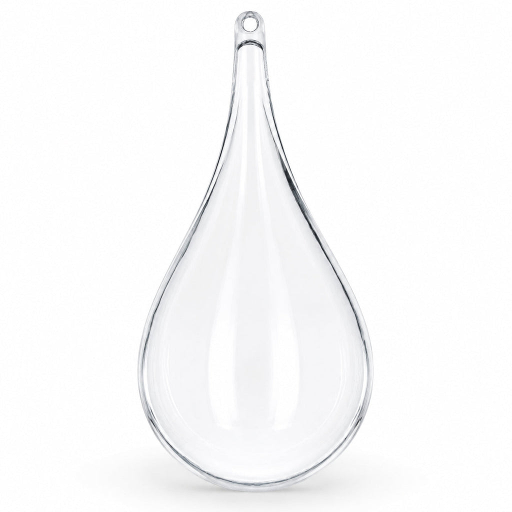 Set of 3 Clear Plastic Waterdrop Ornaments 4.3 Inches (109 mm)