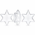 Set of 3 Clear Plastic Hexagon Ornaments 4 Inches