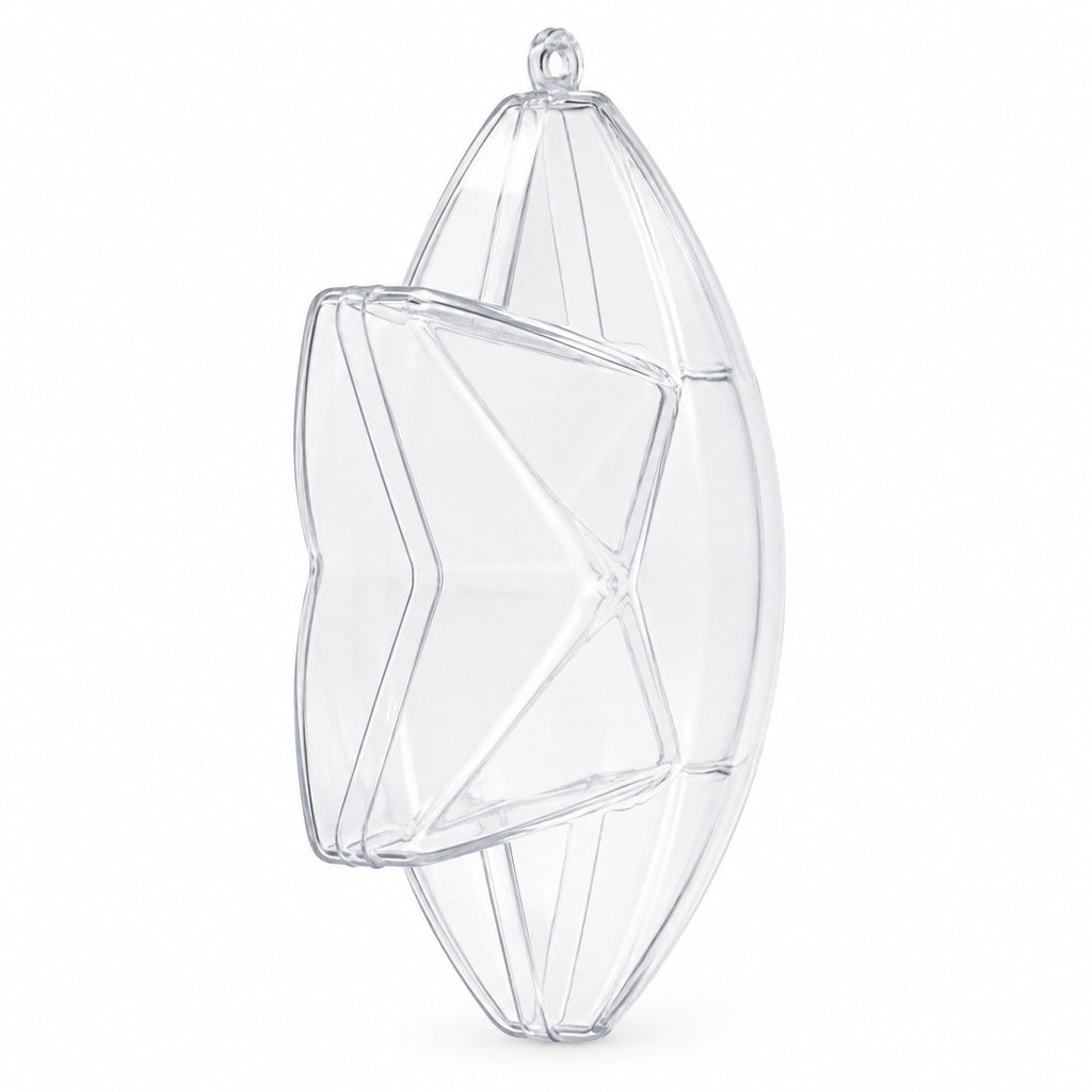 Set of 3 Clear Plastic Hexagon Ornaments 4 Inches
