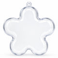 Clear Plastic Flower Ornament  3.55 Inches (90 mm)