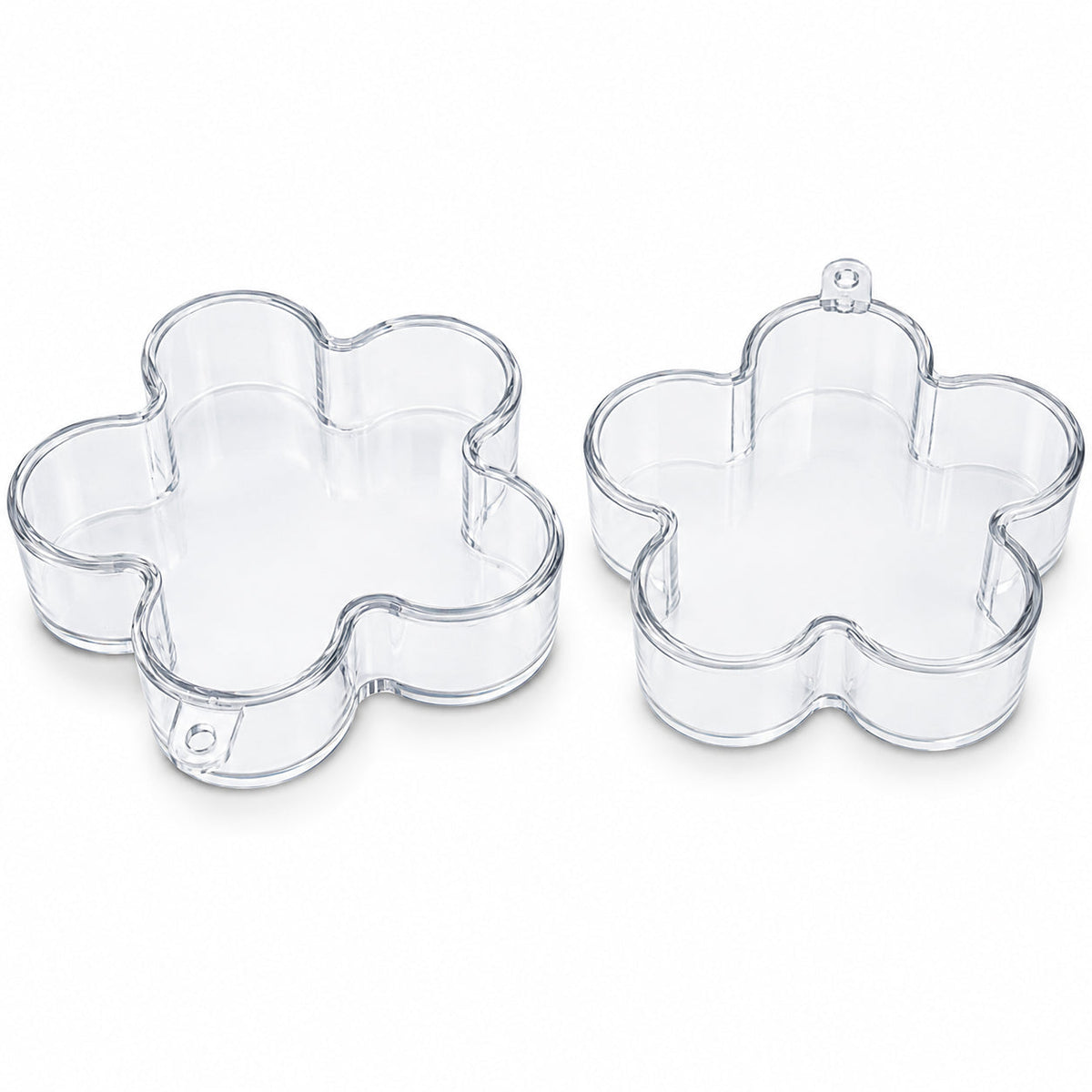 Clear Plastic Flower Ornament  3.55 Inches (90 mm)