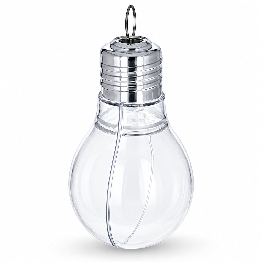 Clear Plastic Bulb Ornaments 5.25 Inches