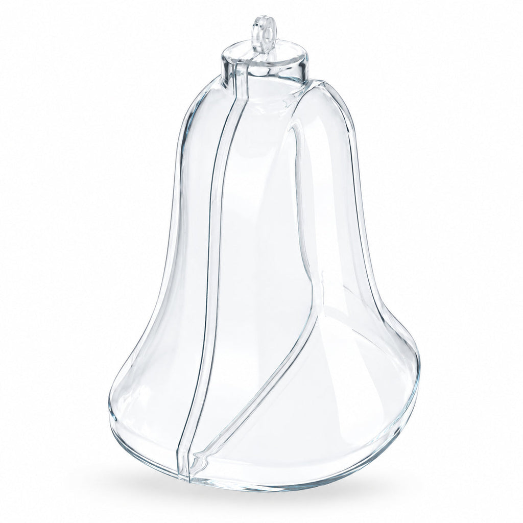 Set of 3 Clear Plastic Bell Ornaments 3.7 Inches (94 mm)