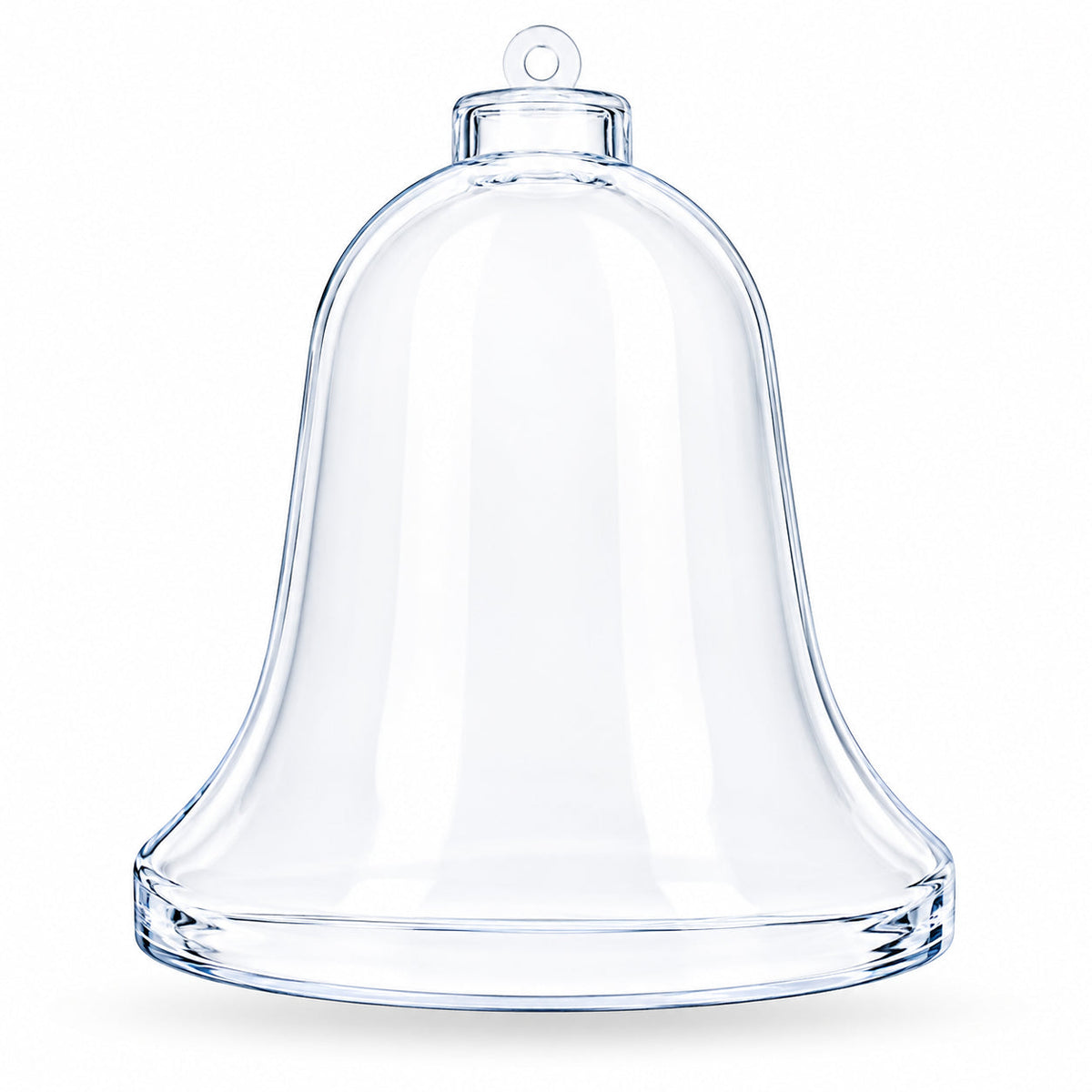 Set of 3 Clear Plastic Bell Ornaments 3.7 Inches (94 mm)