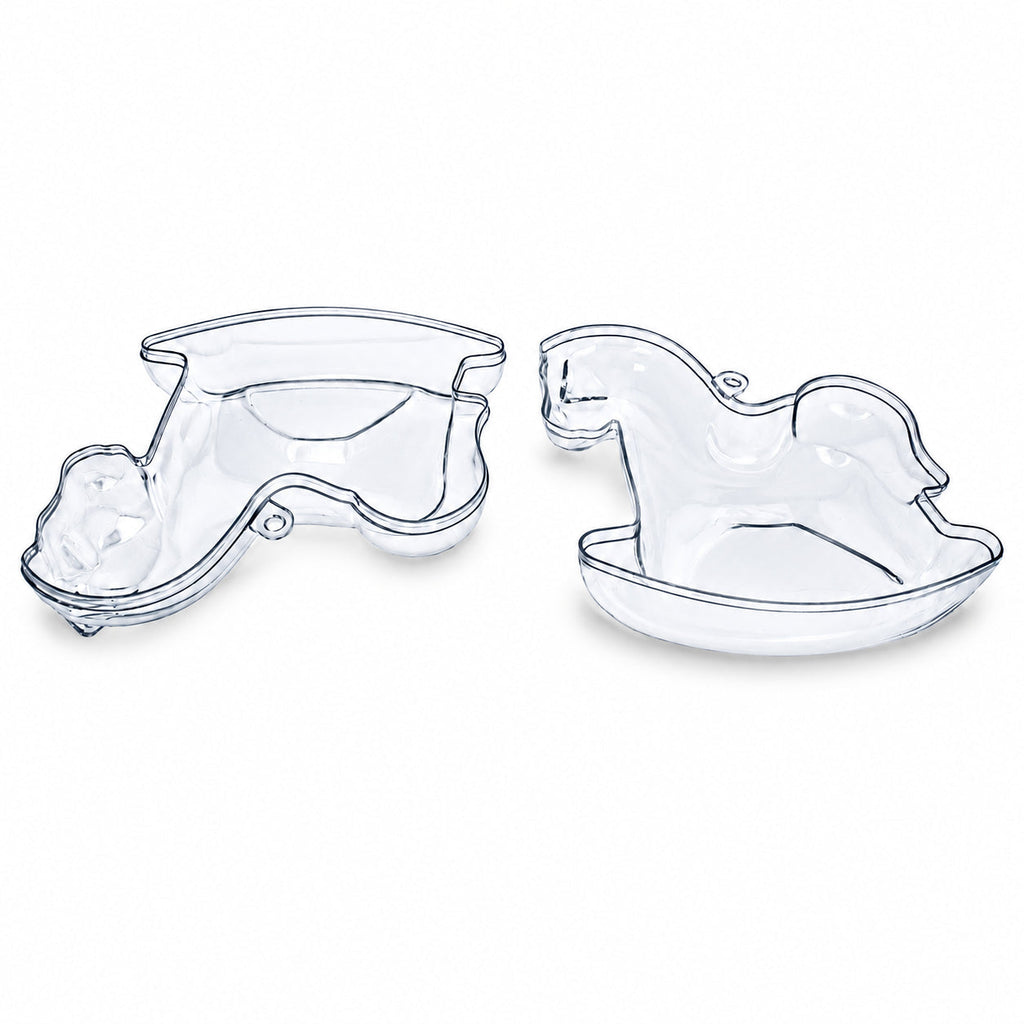 Clear Plastic Rocking Horse Ornaments 3.4 Inches (86 mm)