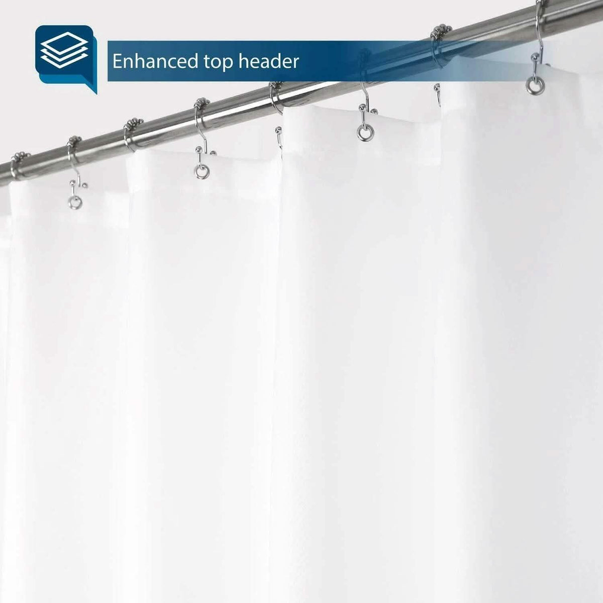 Shower Curtains Mould Proof Resistant Washable Curtain Liner