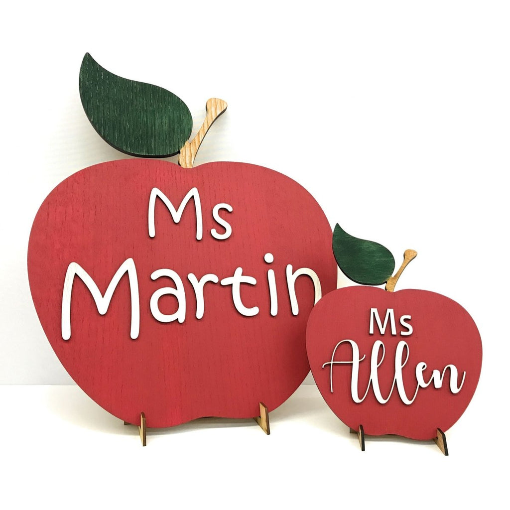 Teacher Apple Sign Personalized with Name