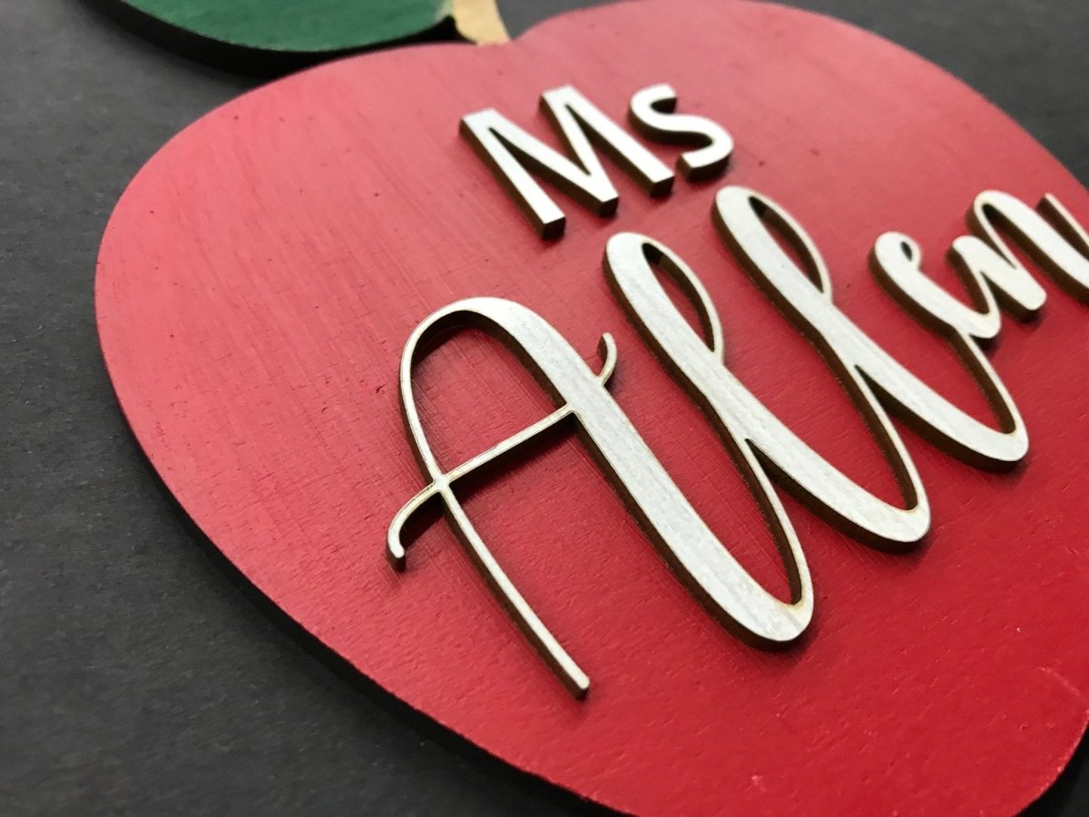 Teacher Apple Sign Personalized with Name
