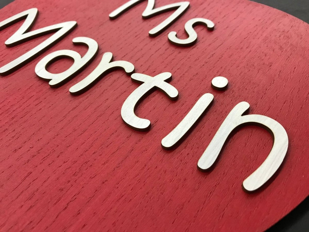 Teacher Apple Sign Personalized with Name