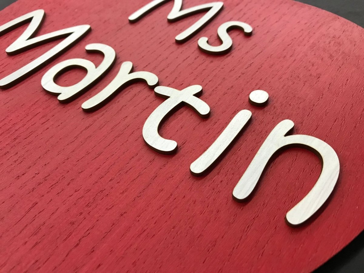 Teacher Apple Sign Personalized with Name