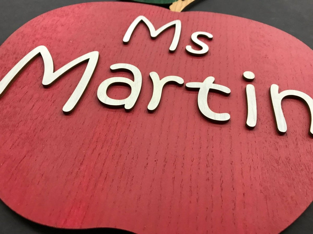 Teacher Apple Sign Personalized with Name