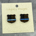 Thin Blue Line Stud Earring