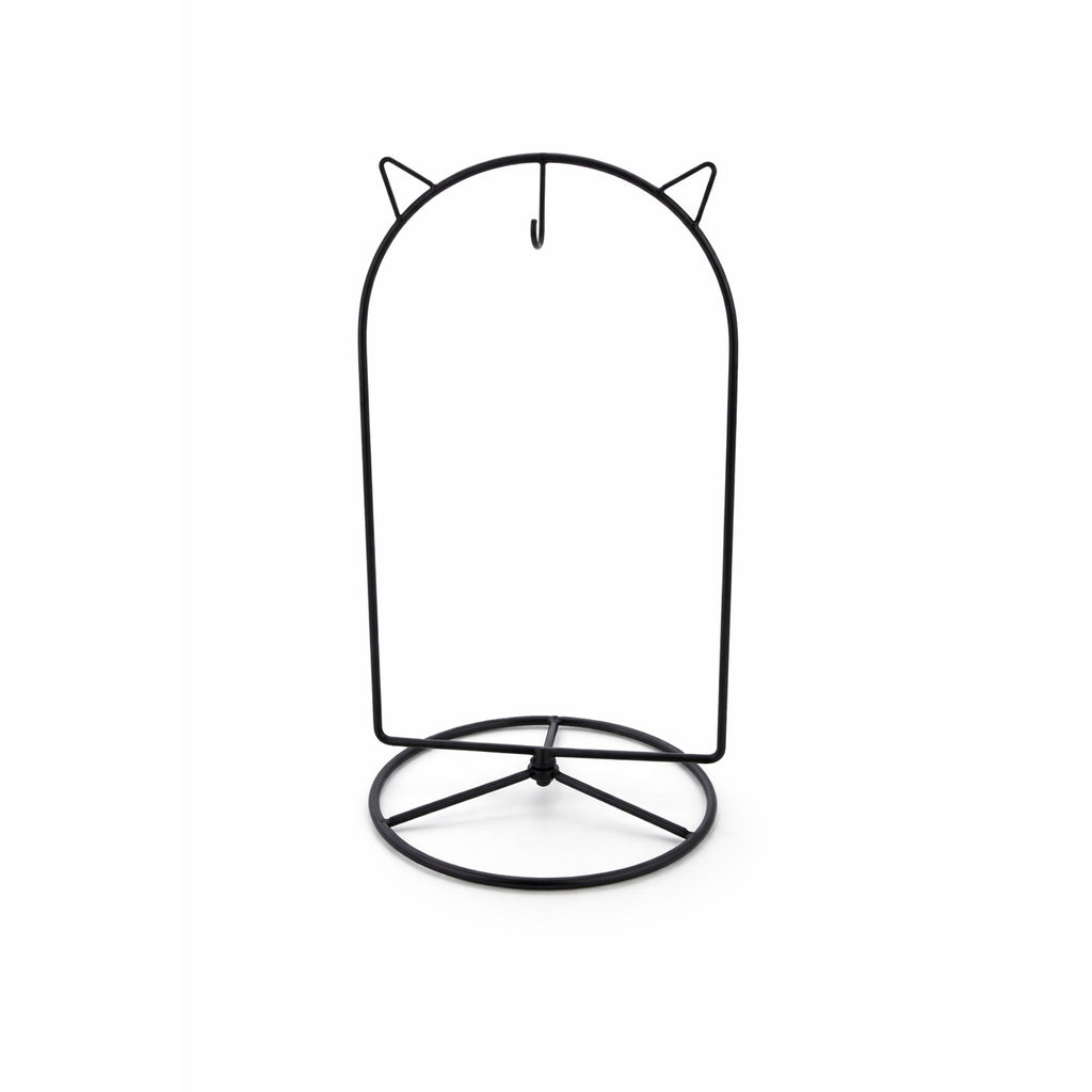 Black Cat Hanging Photo Picture Frame and Metal Ornament Stand 9.25 Inches