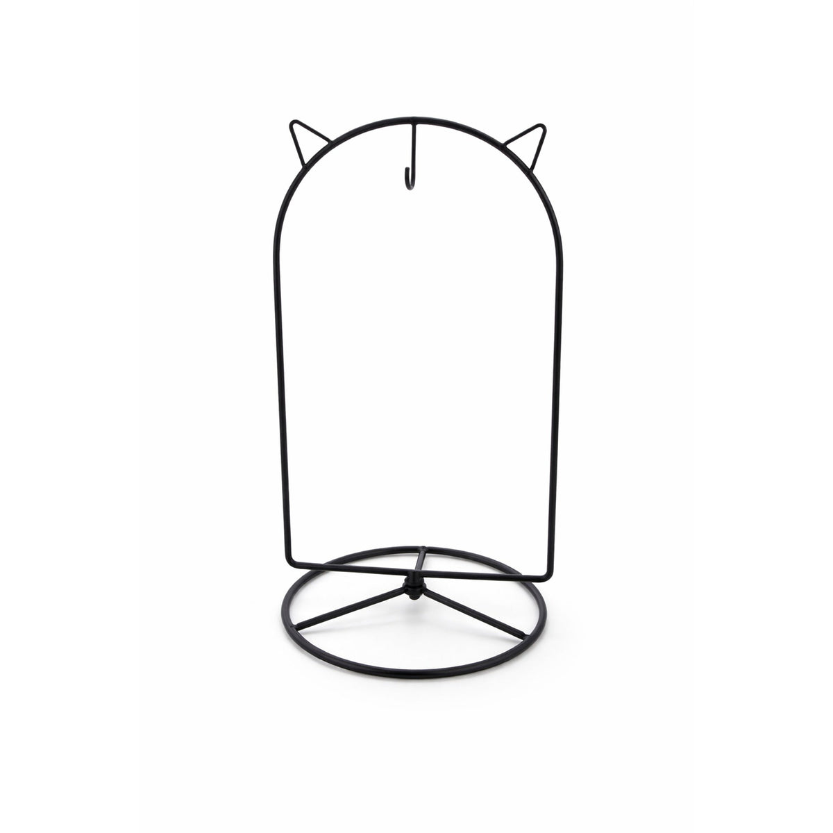 Black Cat Hanging Photo Picture Frame and Metal Ornament Stand 9.25 Inches