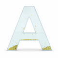 Letter A Glitter-Filled Acrylic Snow Globe