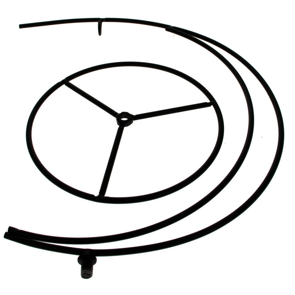 Double Curve Crescent Black Metal Ornament Display Stand 9.25 Inches
