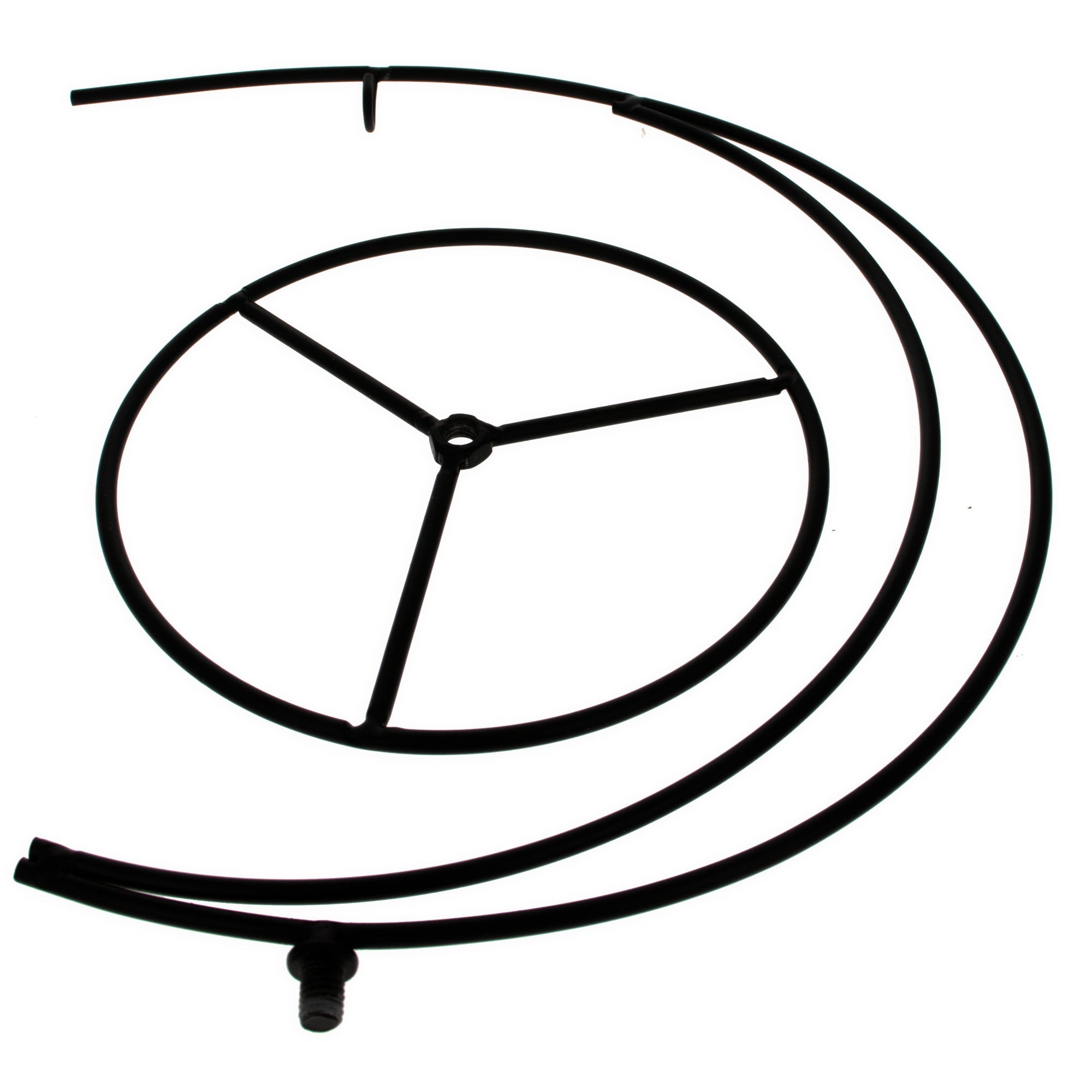 Double Curve Crescent Black Metal Ornament Display Stand 9.25 Inches