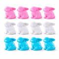 Set of 12 Multicolored Bunnies Fillable Plastic Easter Eggs
