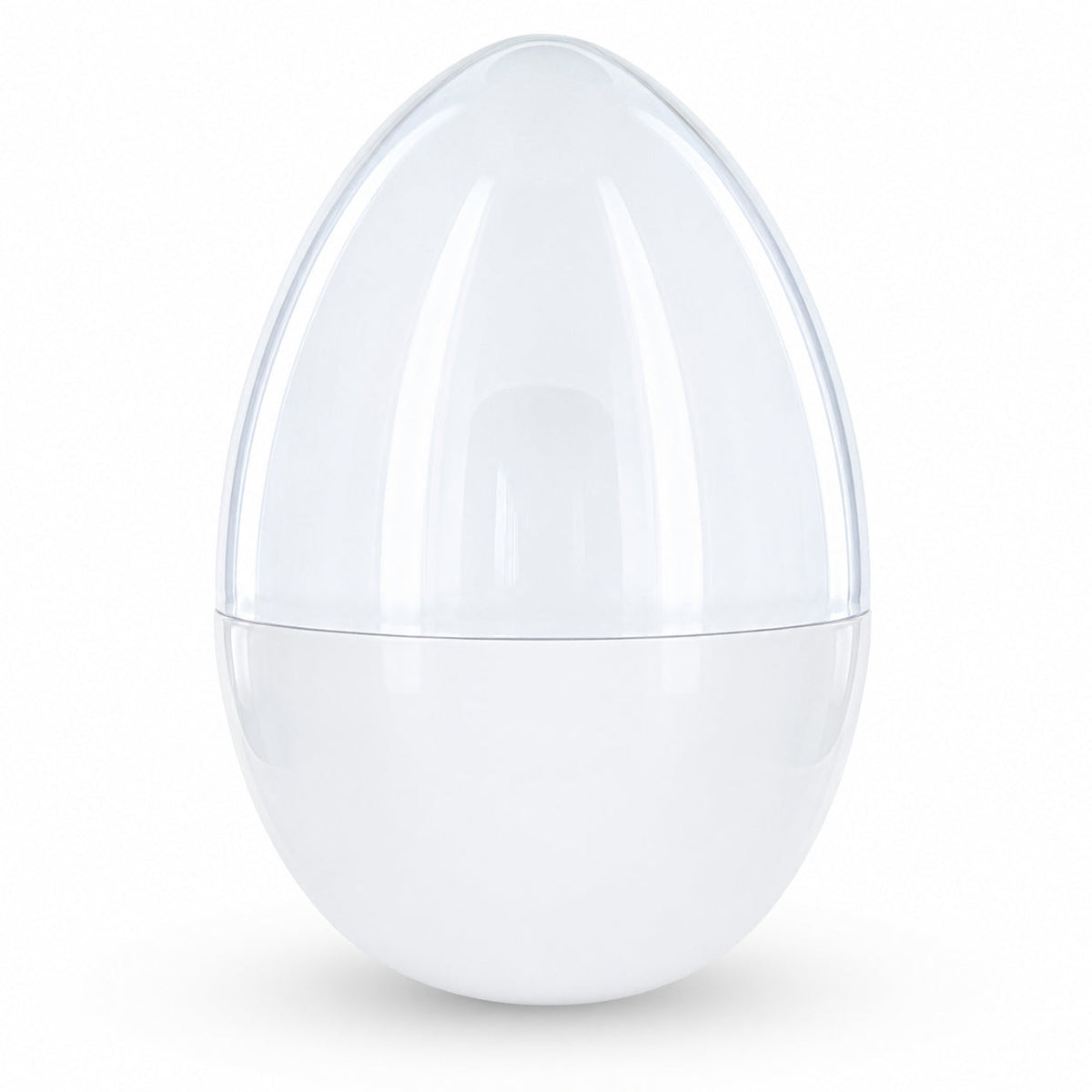 Giant Extra Large White Plastic Easter Egg Two Tones 12 Inches