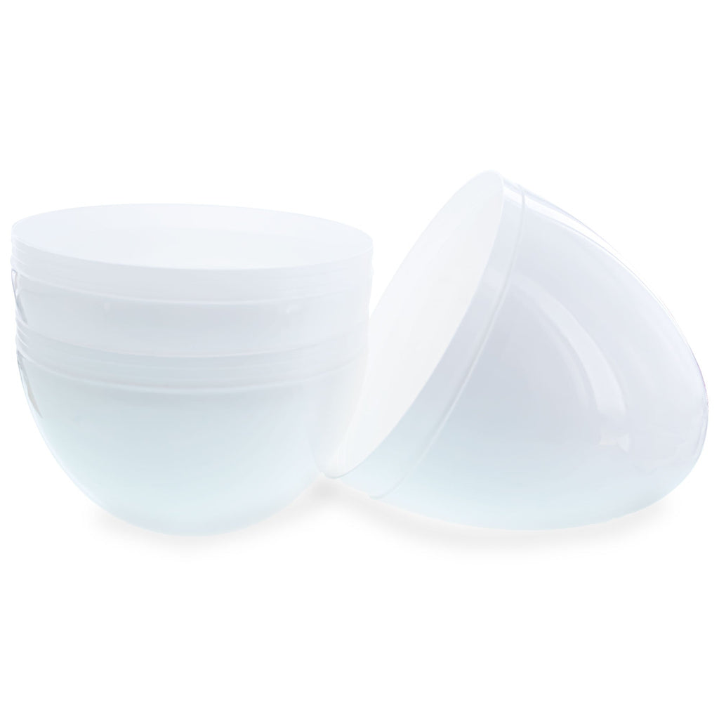 Set of 2 White Large  Jumbo  Giant Fillable Plastic Easter Eggs 10 Inches