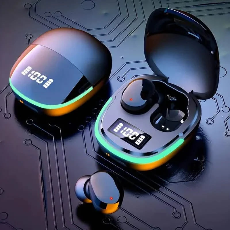 TWS V5.3 True Wireless Earbuds with RGB Charging Case