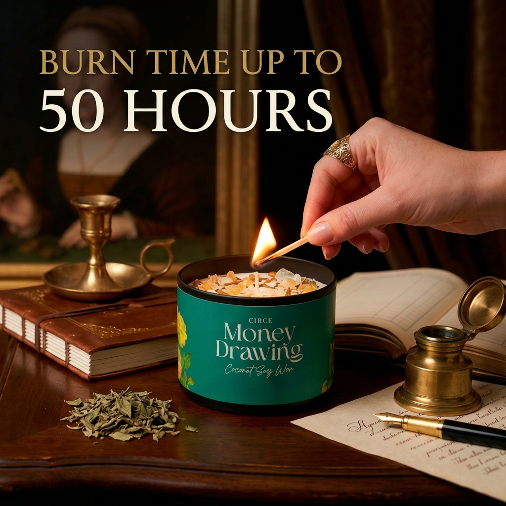 Money Drawing Prosperity Candle – 8‑oz Abundance Ritual Candle