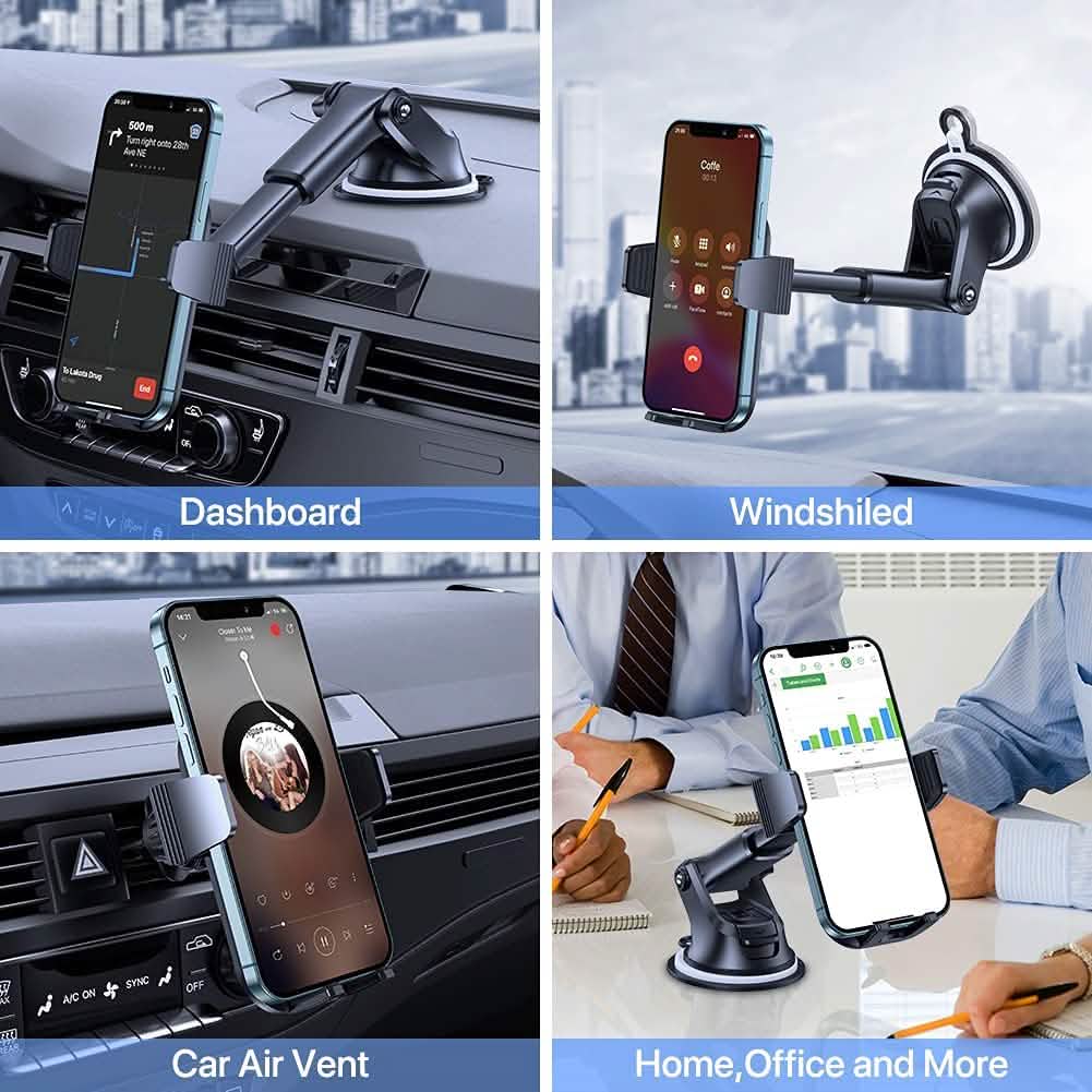 Universal 3-in-1 Car Phone Holder Mount