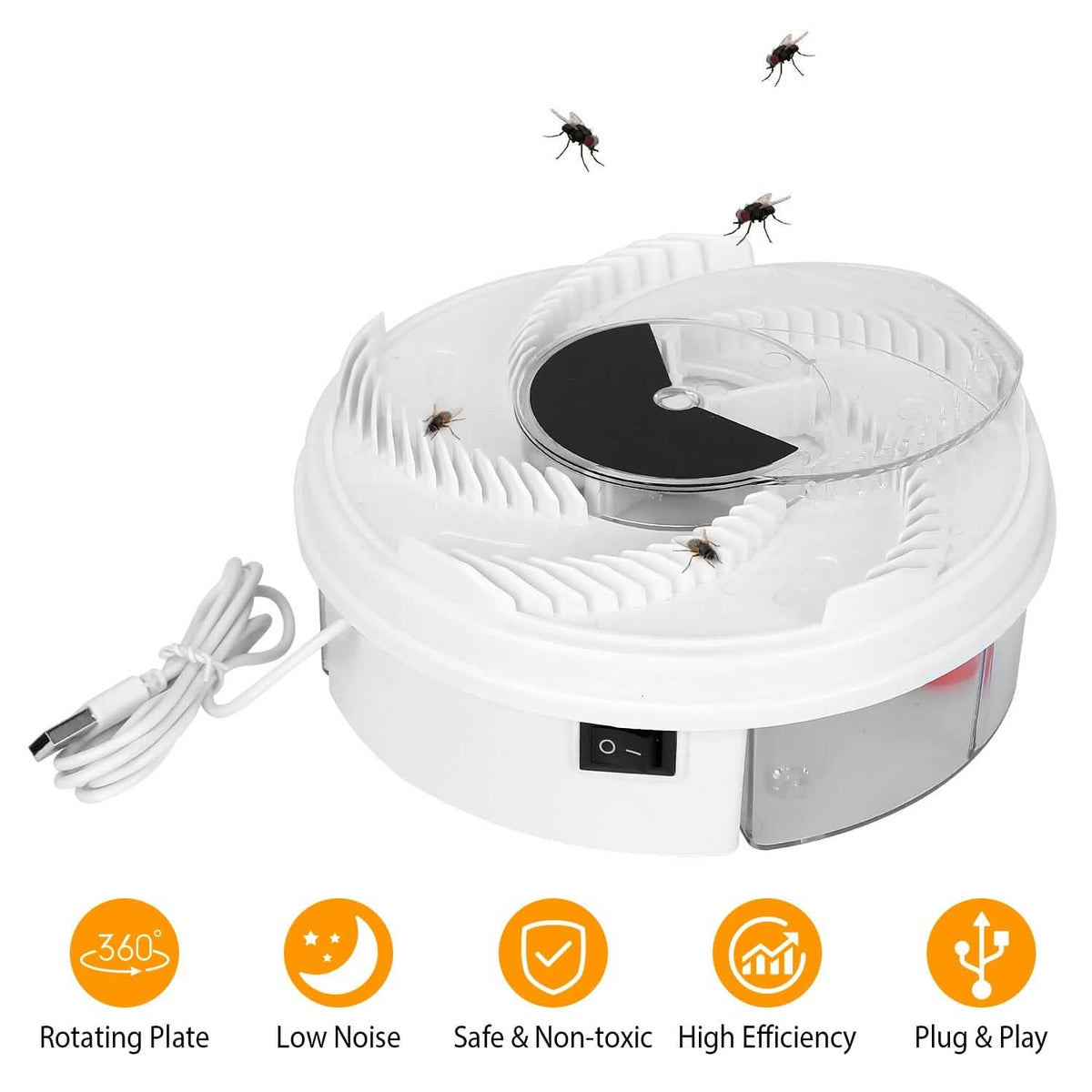 USB powered Electric Fly Trap Automatic Flycatcher