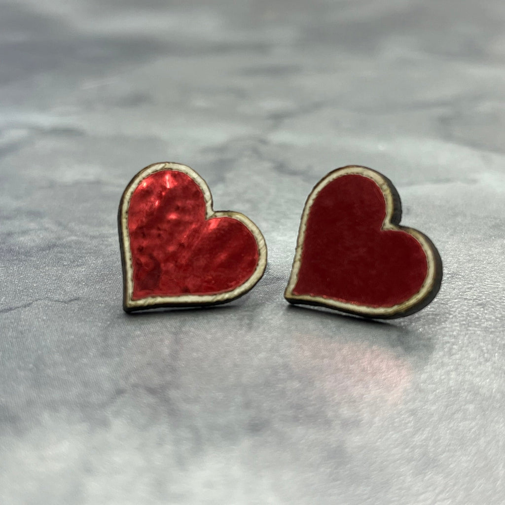 Valentine Red Heart Earrings