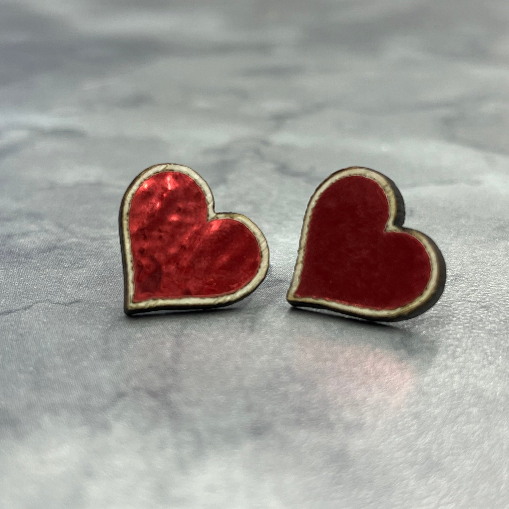 Valentine Red Heart Earrings