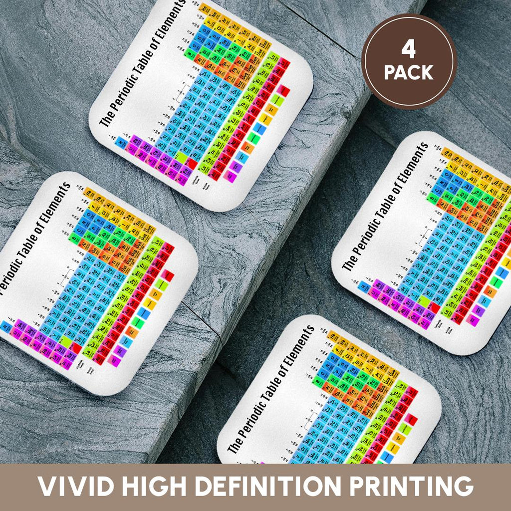 3dRose EvaDane - Chemistry - The Periodic Table of Elements - Coasters (cst_108318)