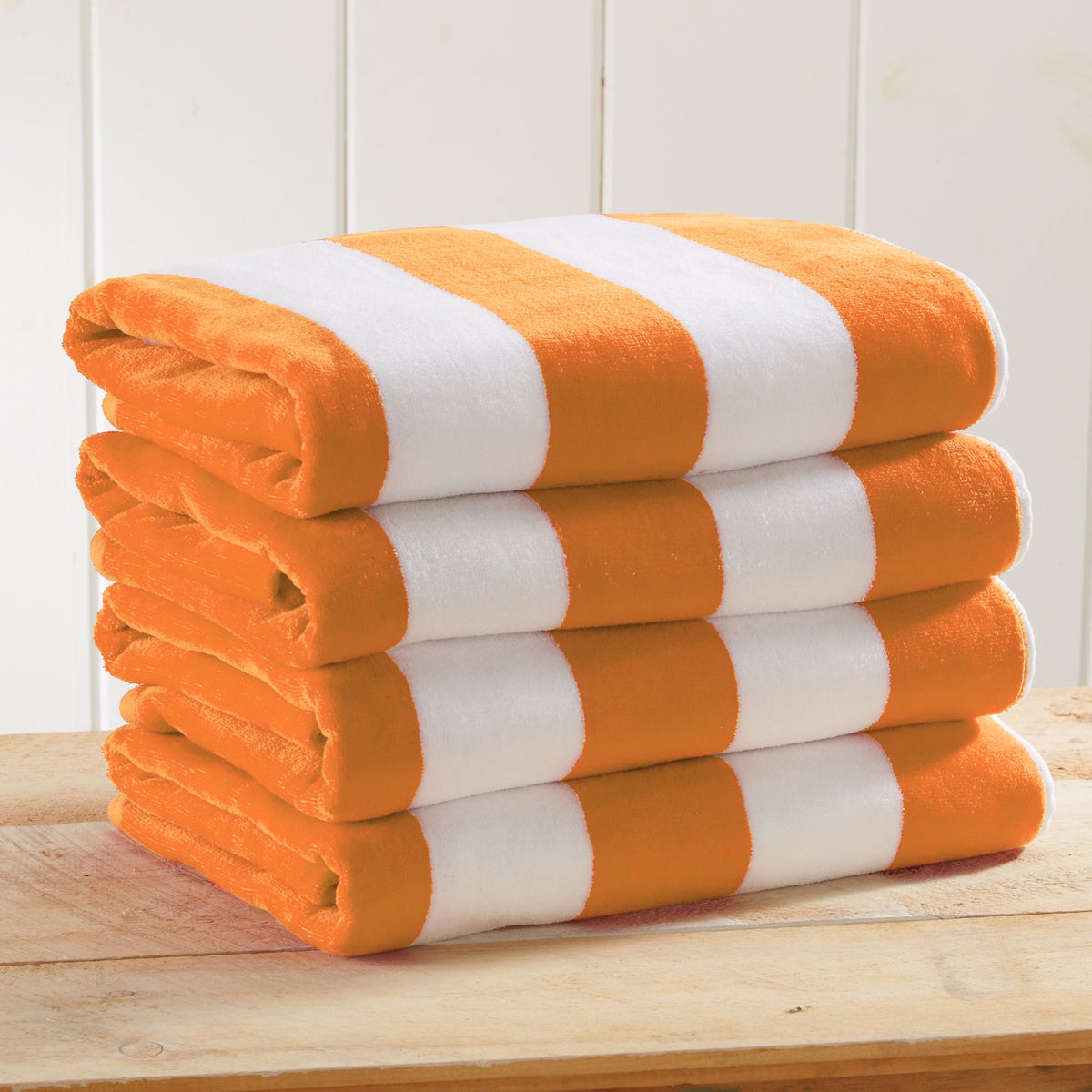 Cotton Velour Cabana Stripe Beach Towel - Novia Collection.