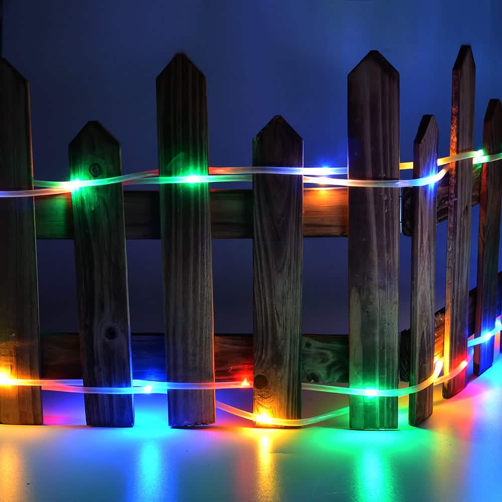 Waterproof 75.5 Ft. 200 LED Colorful Rope String Fairy Lights