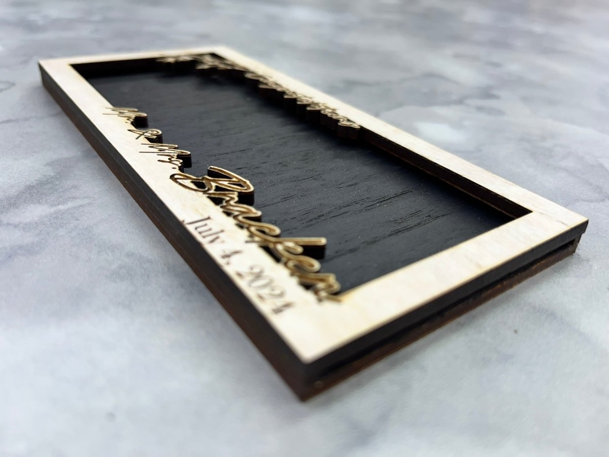 Wedding Money Holder Personalized with Last Name & Date