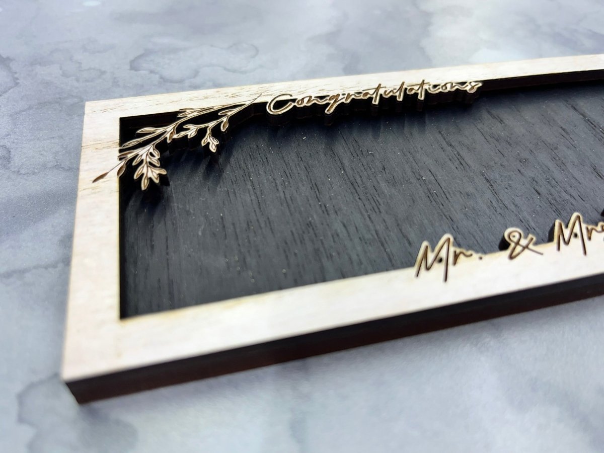 Wedding Money Holder Personalized with Last Name & Date
