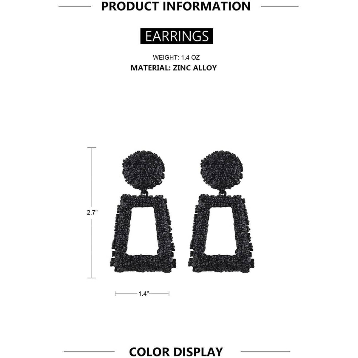 Women's Rectangular Geometric Drop Earrings