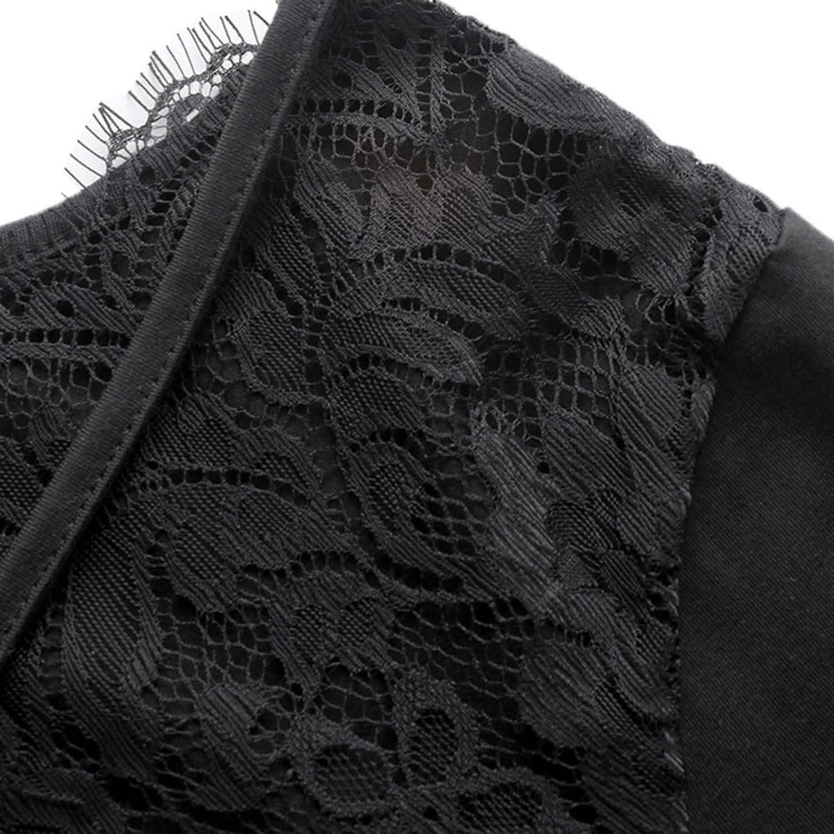 Women's Short Sleeve Back Lace Top Blouse