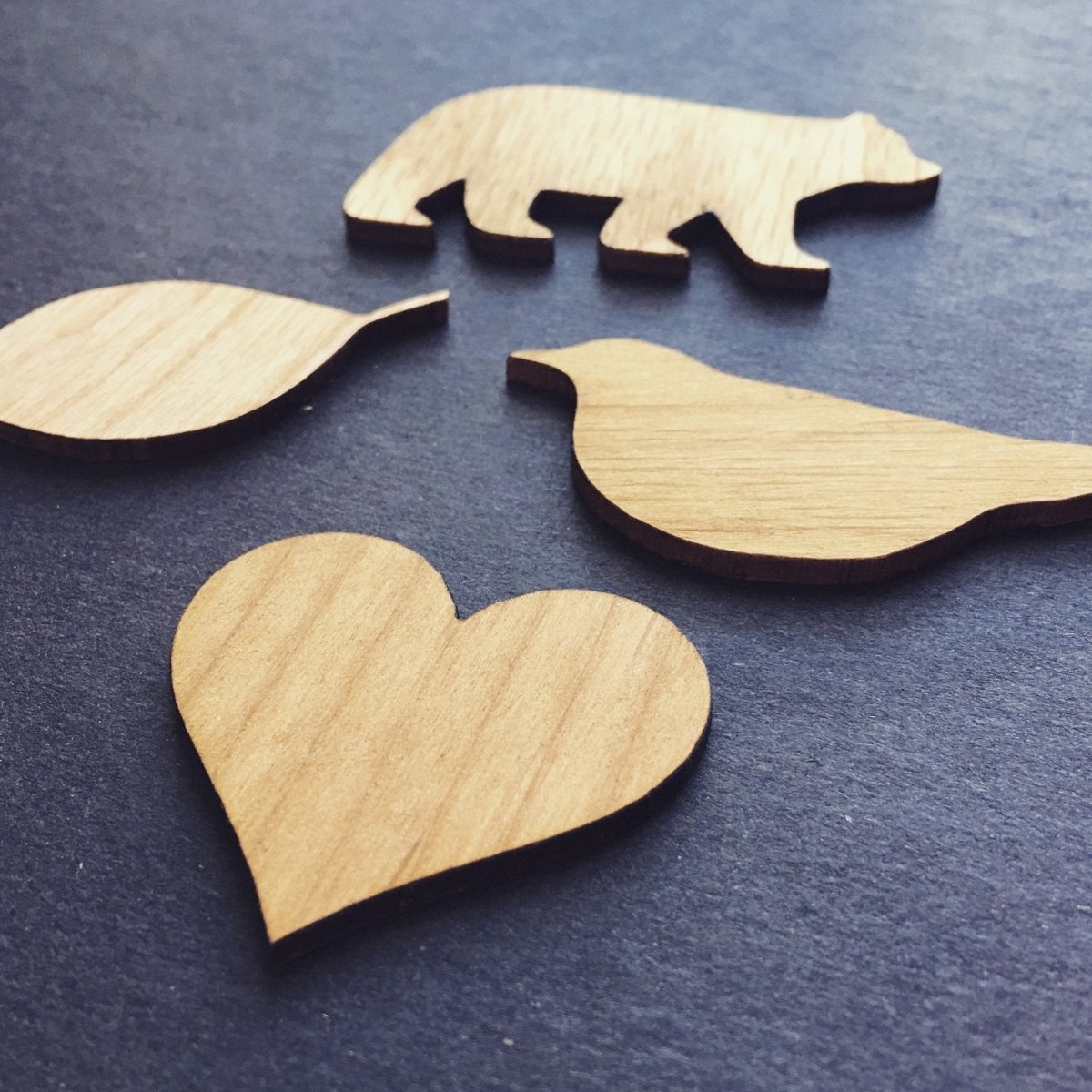 Wood Shape Cutouts for Drop Box Guestbooks