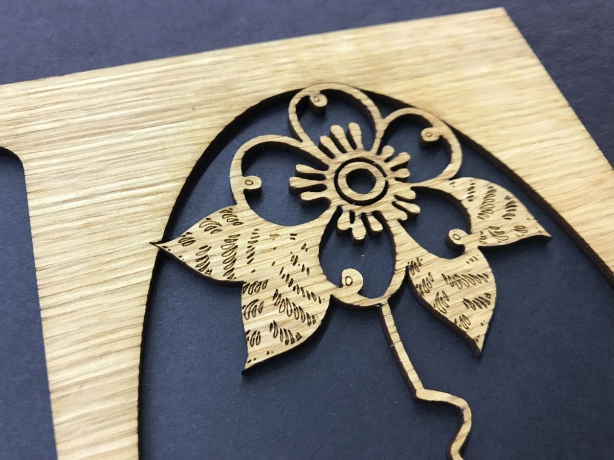 Word Flower Picture Frame - 8x10 Frame Holds 5x7 Photo