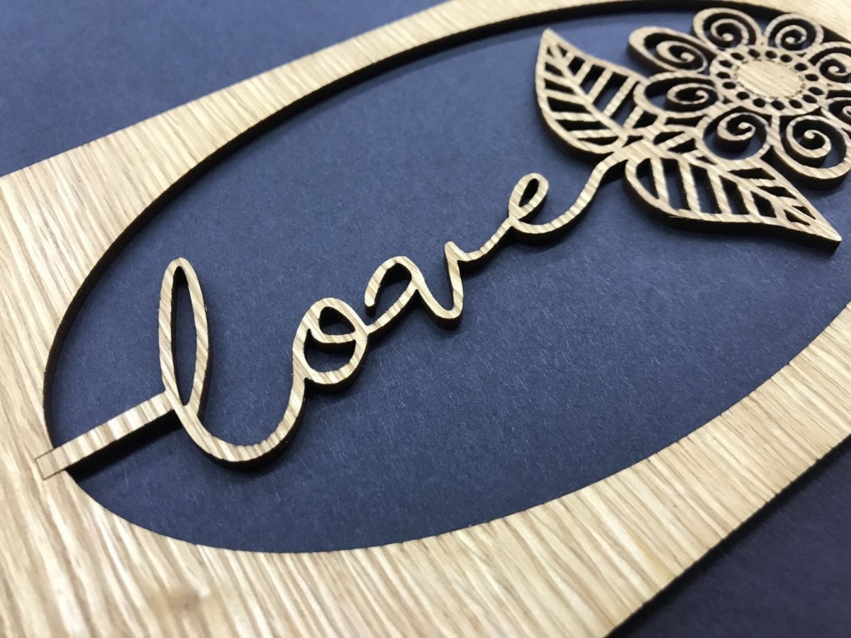 Word Flower Picture Frame - 8x10 Frame Holds 5x7 Photo