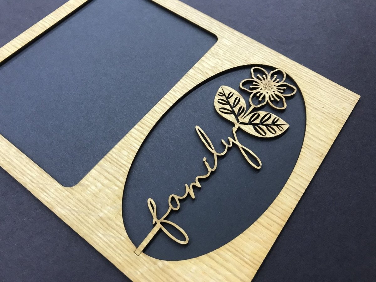 Word Flower Picture Frame - 8x10 Frame Holds 5x7 Photo